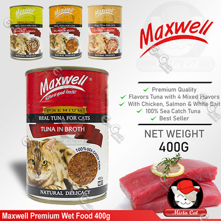 400g Maxwell Premium TUNA Canned Foods by JTC for All kinds of Cats anf Cat Wet Food Lazada PH