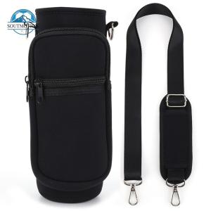 【New Arrival】Neoprene Water Bottle Bag Cover Portable 1000ML Sports Bottle Case Reusable Non-slip with Adjustable Shoulder Strap Water Jug Carrier Pouch