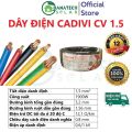 Dây điện cadivi đơn CV 1.0, 1.5, 2.5, 4.0, 6.0, 8.0, 10.0, đen, đỏ, vàng, xanh, vàng xanh | lõi đồng cao cấp | bền bỉ và bóng | dẫn điện tốt (lẻ 1m). 