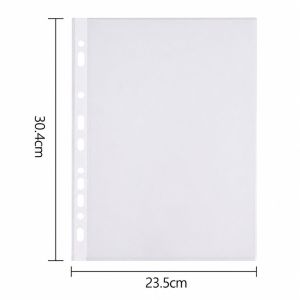 100Pcs A4 Sheet Protector Loose Leaf Sheet Protectors For Document Storage