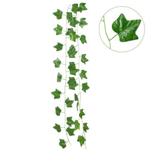 1~5pc/set 1 M Artificial Ivy Hanging Vine Green Fake Plants Leaves Rattan for Wedding/Party/Room Wall Decoration Christmas Wreath