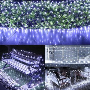 3mx2m 200LED Grid Lights Garland Curtain Lights Christmas Fairy Lights