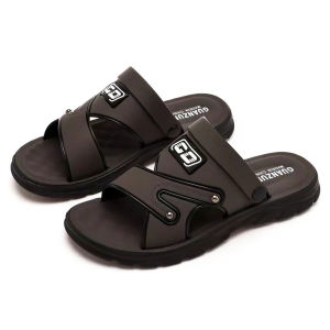 Sandal Pria Fashion Import MKF 01 - Sendal Kulit Casual Slop Santai Cowok Korea Guanzumei