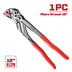 Geinxurn Heavy Duty 10-Inch Pliers Wrench CR-V Steel Parallel Jaws Heavy Duty 10-Inch Water Pump Pliers W/ Quick Button2026