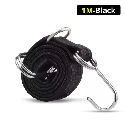 1/2/3 meter elastic straps with hooks – rubber bungee cords for securing luggage and cargo