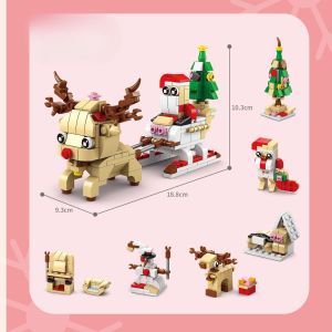 Đồ Chơi Lắp Ghép Giáng Sinh 6in1 Chủ Đề Tàu Hỏa Tuần Lộc Vui Nhộn Cho Bé-Tiệm Nhà Sóc 2023