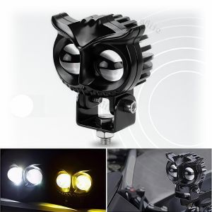 Maliit na LED Motorcycle Driving Light – Dual Color 6000K Waterproof High/Low Beam Panglahat na Pagkakasya