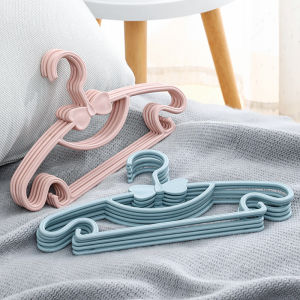 Childrens Hangers Kids Hangers Heavy Duty Plastic Hangers Ultra Thin Baby Hangers Non-Slip Clothes Hangers Space Saver Set of 5