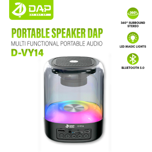 DAP Bluetooth Speaker D-VY14 Wireless Surroun 360° Hi-Fi Micro SD AUX Original - Garansi 1 Tahun