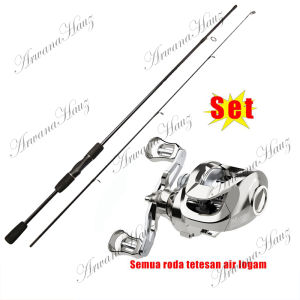 (beli 1 dapat 6) Joran Pancing 1 Set Reel Besi / pancing 1 set lengkap kuat / joran pancing 1 set murah / joran pancing 1 set / joran bc casting 1 set / pancing casting full set / reel bc 1 set lengkap