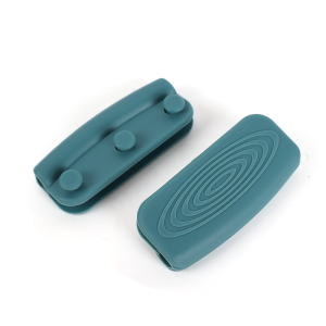 2pcs/set Anti-skid Pan Handle Cover Heat Resistant Protective Cover Pot Handle Holder Non Stick Cookware Silicone Holder Pot Clips