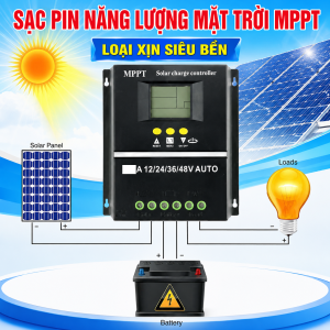 Bộ Sạc MPPT 80A Tự Động 12V/24V/36V/48V - Điều Khiển Sạc Pin Mặt Trời Thông Minh Hiệu Suất Cao Chống Chai Bình