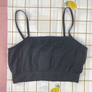 Onefashionmall Singlet Perempuan Dewasa Simple Crop Tanktop Singlet Wanita Tank Top Pencek Tanpa Busa Model Tali Polos Kemben Miniset Pakaian Dalam BR077