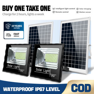 【3Days Delivery】Buy 1 Take 1 Solar Light Outdoor LED Sensor Light Solar Flood Light IP67 Waterproof Street Lamp