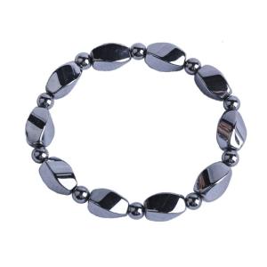 Modern Natural Terahertz Stones Bracelet for Women Men Energy Beads Wristband Casual Social Wear Wristchain