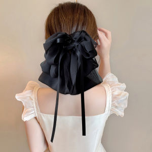 Korean style streamer bow princess hair clip female small hair clip headband hair clip