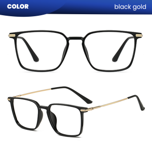 IOOI Eyewear -  Kacamata Kotak TR Titanium Lensa Minus Anti Radiasi Bluecromic Pria/Wanita JH005