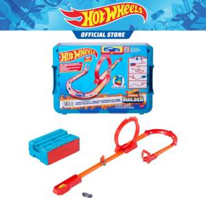 Hot Wheels Track Set Fire-Themed Track Set & 1 Hot Wheels Car 16 Track-Building and Stunting Components