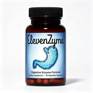 ElevenZyme Digestive Enzyme Vegetable Capsules Relieve Bloating Indigestion Gut Support 30ct