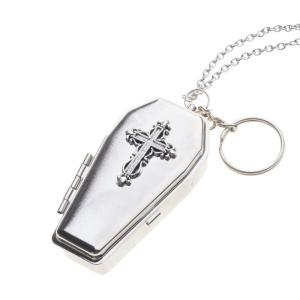 Elegant Coffin Keychain Dark Gothic Style Pendant Neck Present for Those Who Love Distinctive Fashion