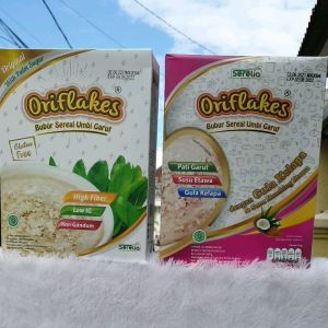 Oriflakes umbi garut 900gram sereal buat asam lambung maag gerd dari Pati garut ada Gastro Vanilla gastro jahe gastro coklat dan wps atau rasa gula kelapa. Melayani reseller dan dropshiper. Agen resmi Oriflakes di Surabaya. Melayani dengan amanah jujur