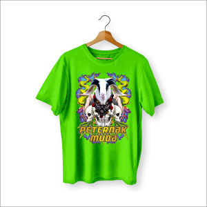 KAOS WARNA ANAK DOMBA BARAT MOTIF PETERNAK MUDA DAUN COTTON COMBED 30s  / baju anak laki laki / kaos anak laki laki / kaos murah / jersey anak laki laki/ jersey murah / jersey domba / kambing / hpdki / kaos custom / custom / kaos 24s / kaos bagus