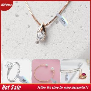 【COD】🔥🔥🔥 500PCs Roll Price Stickers Jewelry Price Tags Self Adhesive White Blank Sticker Kraft Paper Ring Necklace Earring Price Label
