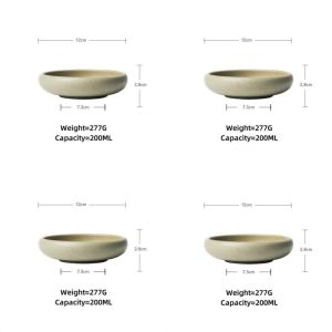 จานอาหารเย็นถาดลึกเซรามิกงานแฮนด์เมดสไตล์ญี่ปุ่นจานสำหรับของหวานชามสลัด
