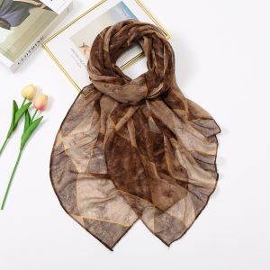 Rhomboid Tudung Printed Hijab Scarf Cotton Voile Hijab Shawl Gradient Viscose Muslim Hijabs Headscarf