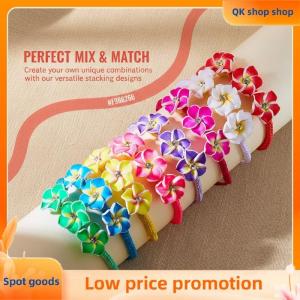 ✨QK shop✨ Vacation Beach  Boho Flower Bead Rope Bracelet for Women Handmade Adjustable Bangle
