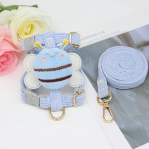 Tali Kekang Anjing Kartun Baru Tali Anjing Bentuk Silang Tali Kekang Anjing Berjalan Kucing Persediaan Hewan Peliharaan