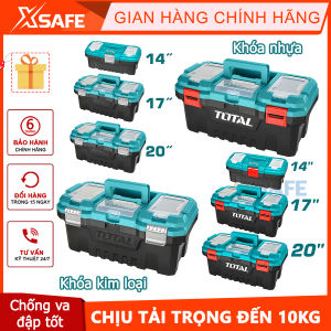 Thùng đồ nghề Total Ingco hộp đựng đồ nghề kích thước 14-20inch nhựa cứng chống va đập đựng đế vân nhám vừa máy khoan khẩu trang máy hàn