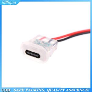 [COD] 2pin USB Type C Input Type Charging Socket With LED Lights Plate Waterproof USB-C Power Port TYPE-C Female Connector Jack