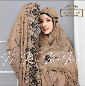 KafNun - Mukena Dewasa Gracella (PREMIUM) Full Bordir Bunga Teratai Mewah