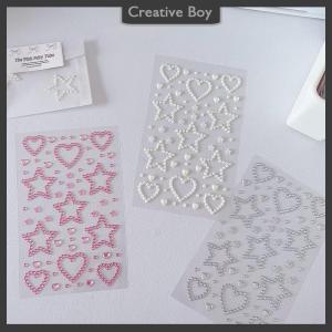 [Creative] 3D Sao Trái Tim Pha Lê Dán Trẻ Em Tự Làm Trang Trí Tự Dính Đồ Trang Sức Thủ Công Mỹ Nghệ Lấp Lánh Rhinestone Dán Cô Gái Quà Tặng