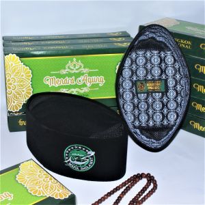 Peci Songkok Mafia Sholawat Kopiah Hitam Motif MENARA AGUNG Pecinta Abah Ali Pria Anak Dewasa Berkualitas