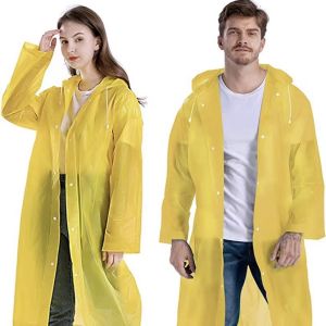 BELIEVE 2PCS Thick EVA Raincoat Waterproof Heavy Duty Reusable Hooded Rain Coat Durable Tear Resistant Long Sleeve Rainwear for Men Women with Free Storage Bag Manila Ready Stock
