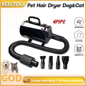 6500W Professional Pet Grooming Dryer High Velocity Dog Cat Hair Dryer with Adjustable Temperature Quick Drying Blower for Large Dogs Salon Use
