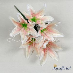 Bunga Lily Bintik Jumbo Cabang 5 bunga hias plastik artificial dekorasi kamar babysbreath