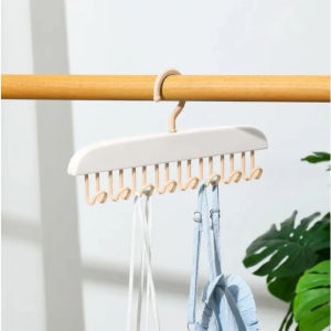 ES.ไม้แขวนเสื้อ ไม้แขวนหนีบผ้า 8 ตัวหนีบ  ที่ตากถุงเท้าพร้อมกิ๊บหนีบผ้า ที่ตากผ้าแบบหนีบ ปลีก/ส่ง EASYHOME E126 E884 E883