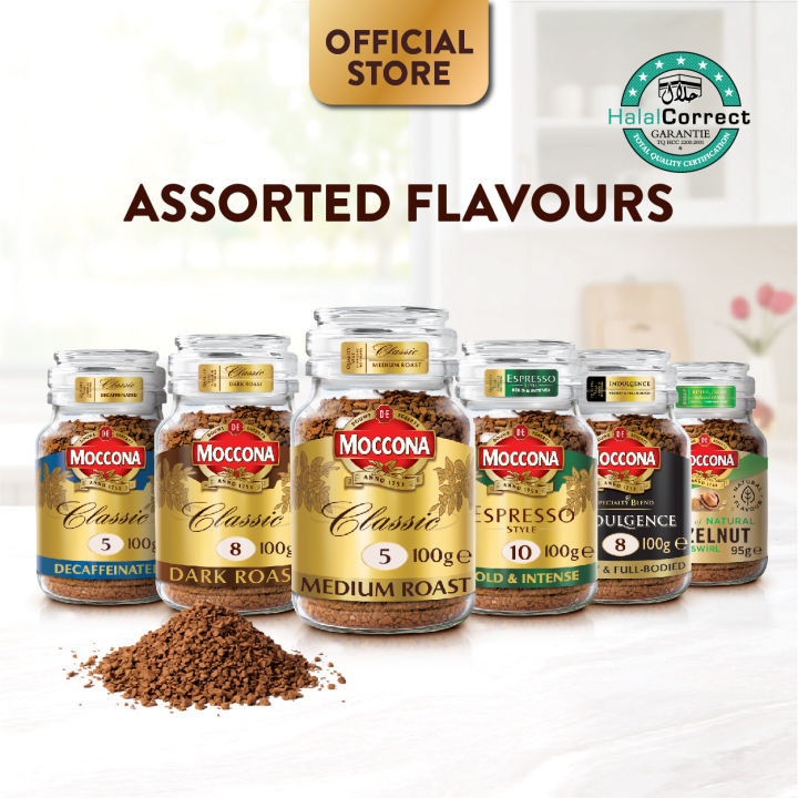 MOCCONA Freeze Dried Instant Coffee Jar, 95/100g [HALAL]