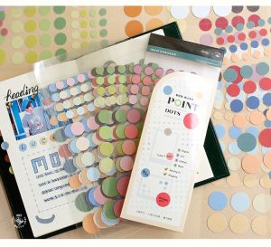 552pcs Polka Dot Labels Stickers Colored Round Marker Minimalist Decoration Sticker For Diary Planner Stationery