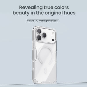 Nillkin Luxury Soft Silicone MagSafe Case for iPhone 18 Pro Max /17 Pro Max Phone Cases Transparent TPU + PC Silicone Clear Shockproof Back Cover