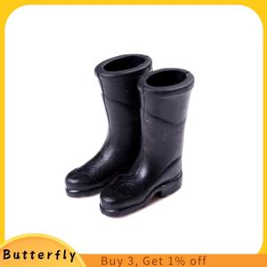 Butterfly 1คู่ MINI Garden YARD รองเท้าฝนสำหรับ1/12 dollhouse Furniture Home Decor