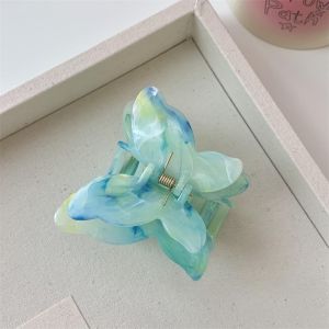 F4 Jepit Rambut Kupu Kupu Ganda 6.8cm Warna Cellulose Acetate Fuyunohi Butterfly Hair Claw HBSA002