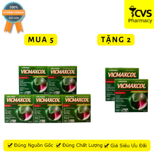 Viên Ngậm Vicmaxcol - Hỗ trợ giảm ho nhiều ho có đờm đau rát họng khản tiếng - Hộp 20 viên - CVS Pharmacy