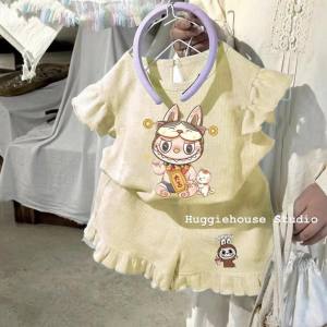 ช96-ช99 พร้อมส่ง ชุดวาฟเฟิลลาบูบู้ งานน่ารักผ้าใส่สบาย🍄🐋🏄♂️🌟