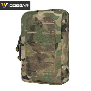 IDOGEAR Tactical Utility Pouch MOLLE Vertical Sundry Bag Laser Cut EDC Waist Pouch Recycling Bag Outdoor Hiking Camping Sundry Bag 3578