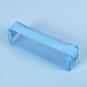 Tempat Pensil Transparan Simple Pouch Kosmetik Jaring Polos Tempat Penyimpanan Alat Tulis ATK3010