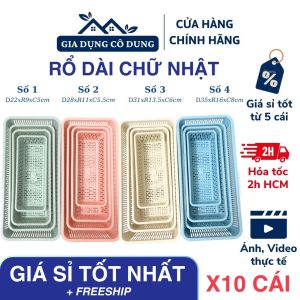 Combo 10 Rổ Nhựa Dài Đựng Bút Viết Văn Phòng 4 Cỡ Màu Sắc Nhẹ Nhàng (Giá Sỉ)